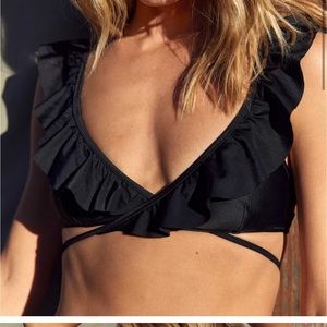 Aerie ruffle, wrap around bikini top